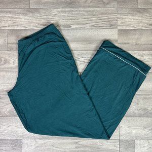 Eberjey Net Sustain Gisele Stretch Tencel Modal Pajama Pants Teal Green sz L